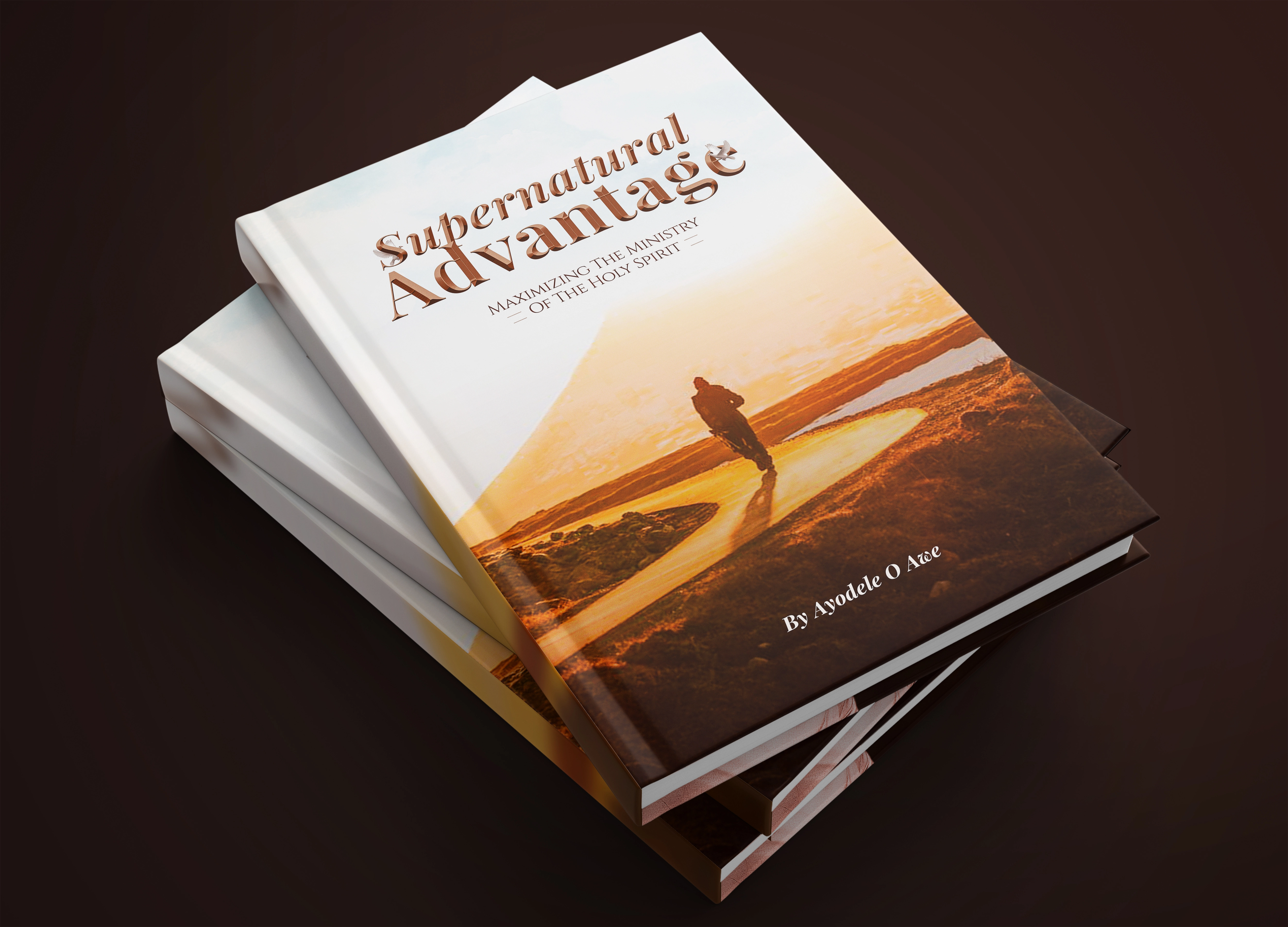 A book cover designed to visually express the believer's journey with the
                        Holy Spirit, capturing the promise of divine guidance, purpose, and spiritual
                        transformation.